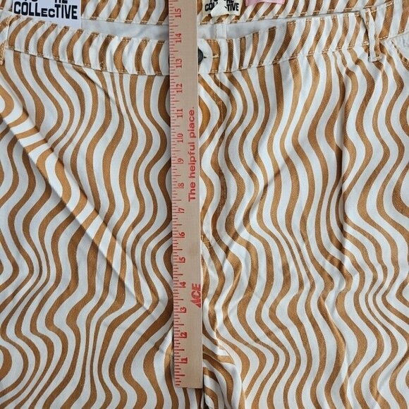 Future Collective Women's Jeans Size 26 Slim Straight Cream/Yellow Alani Noelle - Picture 15 of 16